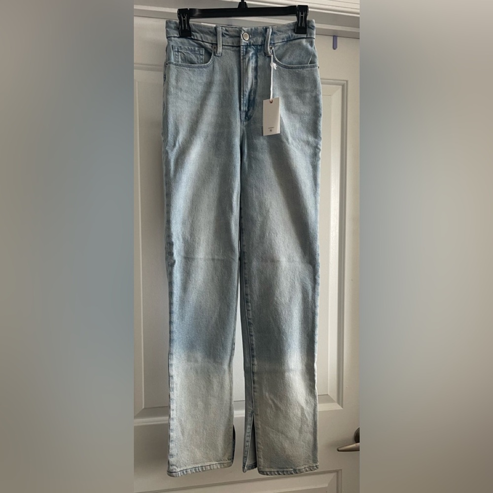 Good American Good Boy Straight Super High-Rise Jeans